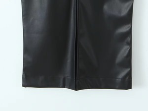 Jupe en cuir PU de haute qualité pour femmes, mode streetwear moderne personnalisée, production en gros OEM ODM, service d'échantillonnage disponible - Product Image 2