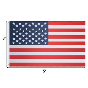 Bandiera Americana 3FT X 5FT - Stampa Digitale in Poliestere, Stile da Appendere per Viaggi, Sport e Uso Automobilistico - Product Image 2