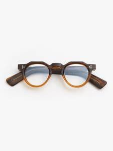 Monture de lunettes optiques ronde de style écaille de tortue faite à la main - Product Image 5