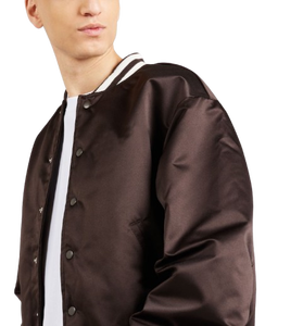 Chaqueta universitaria personalizada de satén con botones, logotipo del equipo bordado, chaqueta Letterman universitaria personalizada - Product Image 4