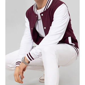 Veste universitaire personnalisée OEM avec fermeture à boutons pression, vente en gros, veste universitaire coupe-vent respirante unisexe - Product Image 4
