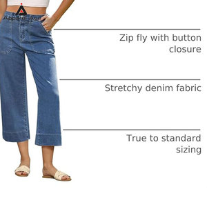 <b>Top</b> Quality Latest Design Women Jeans Capris Wholesale Design Your Own Women Pants Made In Pakistan - Product Image 4
