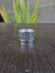 Anillo Floral Negro de Plata de Ley 925 Hecho a Mano, Anillo de Boda Vintage, Regalo - Product Image 3