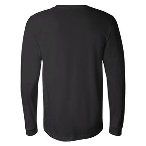 T-shirt à manches longues en coton de haute qualité, couleurs unies, pour hommes, impression, coupe ajustée, col rond, t-shirt de fitness pour hommes - Product Image 2