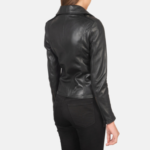 Nouvelle veste de motard classique pour femme en cuir d'agneau véritable, grande taille, haute qualité, printemps automne, vente chaude, toucher doux, classique pour femme - Product Image 2