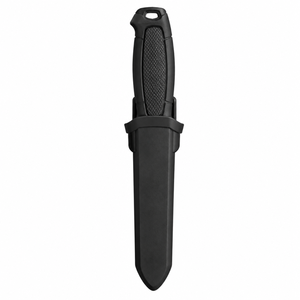 Black Fixed Blade <b>Outdoor</b> Knives with Silver <b>Steel</b> Blade Diamond Textured Non Slip Handle Protective Sheath and Belt Clip for Hi - Product Image 5