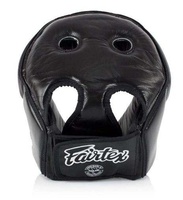 Protège-tête de boxe Fairtex en cuir PU, protection intégrale du visage avec fermeture auto-agrippante pour adultes unisexe