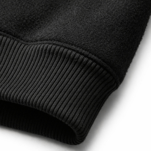 Arabic Numeral Graphic Zip Hoodie <b>Black</b> Cotton Polyester <b>Fleece</b> Split Chest Print Sweatshirt <b>Men</b> - Product Image 6