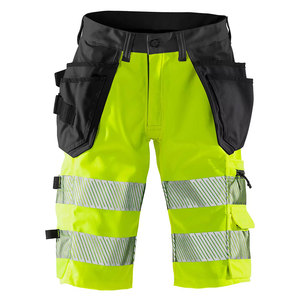 Men Hi Vis <b>Working</b> Men's Reflective Safety Shorts High Visibility 100% Cotton Cargo Pocket Quick Dry Construction Shorts - Product Image 5