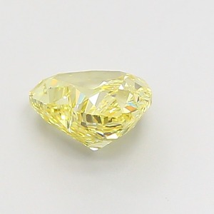 Diamant de laboratoire cultivé en vrac, 1,50 CT, jaune intense fantaisie, taille cœur, clarté VS2, CVD modifié, taille brillant, polissage excellent, certifié - Product Image 2