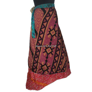 Nueva Falda Cruzada Mágica Reversible de Seda Vintage de 38 Pulgadas, Vestido Tubo Halter, Gran Selección - Product Image 6