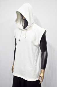 Hoodies sans manches de haute qualité pour hommes, vêtements de fitness et de gym, 100% polyester, hoodies sans manches pour hommes - Product Image 5