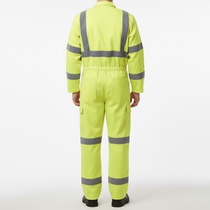 Hi Vis Reflective <b>Overall</b> with Multiple Pockets for <b>Construction</b> Manufacturing and Maintenance Workers - Product Image 5
