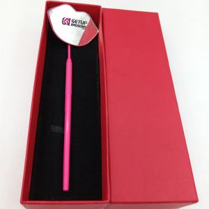 Espejo de Bolsillo Iluminado de Alta Calidad, Estilo Labios, Recubrimiento de Polvo Plateado, Color para Extensión de Pestañas, Acero Inoxidable, con su Propio Logotipo Personalizado - Product Image 1