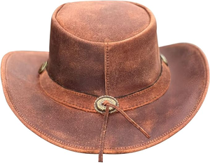 American <b>Western</b> Smooth Imitation Leather Cowboy <b>Hats</b> with Sweatbands Party & Outdoor Use Unisex 3D Embroidery 5-8 Days - Product Image 4
