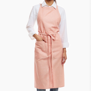 Delantal de Chef sin Mangas 100% Algodón para Mujer, Último Diseño de Moda para el Hogar, Delantal Personalizado de Alta Calidad para Limpieza del Hogar - Product Image 6