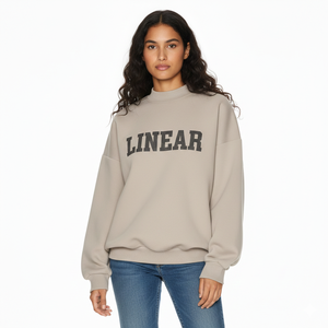 Sudadera Oversize de Mujer con Cuello Alto Simulado, de Forro Polar Ecológico, Ajuste Holgado, para Invierno, Casual, con Logo Frontal, Estilo Urbano Moderno y Cómodo - Product Image 3