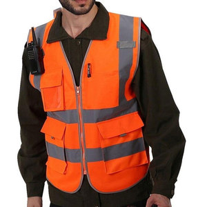 เสื้อกั๊กนิรภัยสะท้อนแสงสีส้มเขียวดำ ไฟ LED ความสว่างสูง ป้องกันไฟฟ้าสถิตย์ ทนไฟ แห้งเร็ว เหมาะสำหรับวิศวกร - Product Image 1