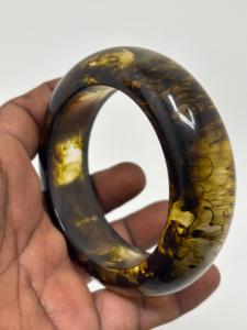 Pulseras de Resina Acrílica y Lucite Hechas a Mano con Efecto de Caparazón de Tortuga Natural y Acabado Brillante para Mujer, Venta al Por Mayor - Product Image 3