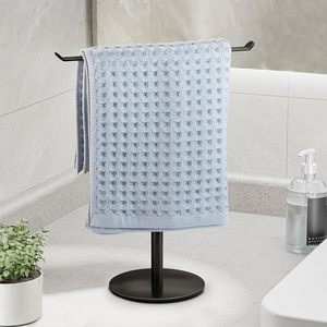 Support de serviettes et porte-serviettes de toilette en métal noir pour comptoir, idéal pour salle de bain et cuisine, accessoires de salle de bain disponibles - Product Image 1