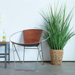 Panier tissé de 48 ''rempli d'herbe à faux feuillage en rotin naturel - Product Image 3