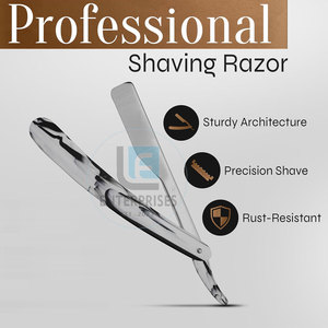 High Quality Made in Pakistan <b>Straight</b> Shaving <b>Razors</b> with Wood Handle and Stainless Steel Blade-Reusable & Durable - Product Image 2