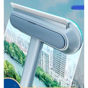 Brosse de nettoyage double face pour vitres et écrans, avec manche en plastique bleu, 17,5 x 7,1 pouces, pour vitres, carreaux de céramique et écrans. - Product Image 3