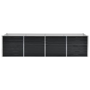 Bac à fleurs surélevé en acier galvanisé anthracite 126 x 31,5 x 30,3 pouces - Product Image 3