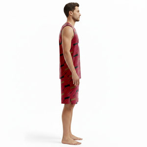 Basketball Uniform for Men Custom Made Basketball Jerseys and <b>Shorts</b> Sportswear Soccer 100% <b>Polyester</b> Adults Printed 120 Grams - Product Image 3