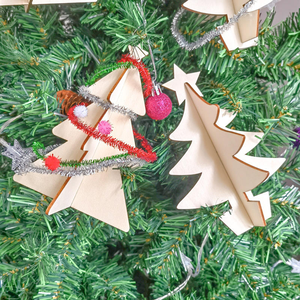 Adornos Navideños de Madera al por Mayor, Kit de Manualidades de Mini Árbol de Navidad para Niños, Decoraciones para Pintar, Dropshipping - Product Image 4