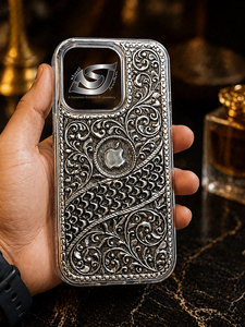 เคสโทรศัพท์มือถือเงินแท้ 925 พรีเมียม ลายดอกไม้สลักแบบโบราณ - Product Image 4