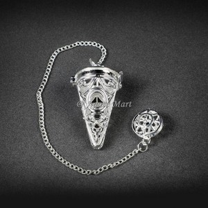 Meilleure qualité pendule en métal gros pierre précieuse pendule de guérison petit et épais argent goutte pendule en laiton - Product Image 2