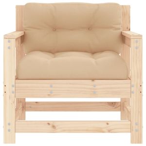 Sillón Modular Mediano Beige de Madera de Pino Macizo para Jardín - Product Image 4