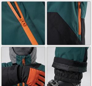 Combinaison de ski unisexe pour adultes, chaude, respirante, fermeture éclair, élégante, vêtements d'hiver pour la neige, OEM, nylon/coton, personnalisable - Product Image 5