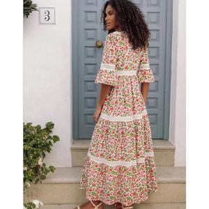 ชุดเดรสยาวลำลองผ้าฝ้ายธรรมชาติสำหรับผู้หญิง ดีไซน์เรียบหรู ทำมือ เหมาะสำหรับใส่ไปชายหาด เนื้อผ้านุ่ม ระบายอากาศได้ดี - Product Image 3