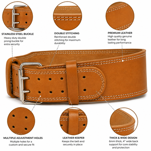 Ceinture de musculation pratique adaptée aux débutants et aux athlètes expérimentés pendant les séances d'entraînement en salle, la musculation et le bodybuilding. - Product Image 5