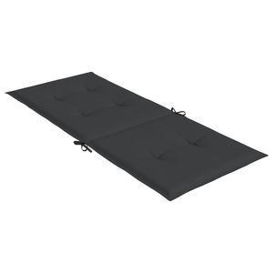 Juego de 2 Cojines Negros para Exteriores 100% Poliéster, Cojín para Silla de Respaldo Alto - Product Image 5