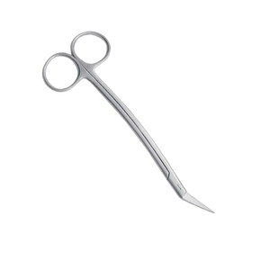 Ciseaux chirurgicaux dentaires Locklin 16,5 cm à bord de scie angulaire, manche courbé, en acier inoxydable, instrument médical chirurgical - Product Image 3