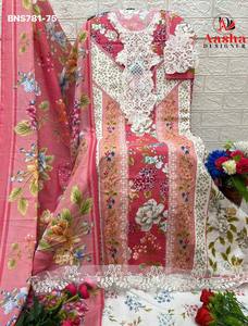 Conjunto de Salwar-Kameez y Dupatta de Algodón con Diseño Moderno y Colores Impresionantes, con Estampado y Bordado, Proveedor Mundial - Product Image 2