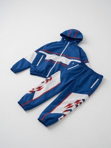 Custom Summer Nylon <b>Polyester</b> Shell <b>Tracksuit</b> Two Piece Jogging Heat Suit Track Windbreaker Jacket Sets for Men Sweat Suit - Product Image 4