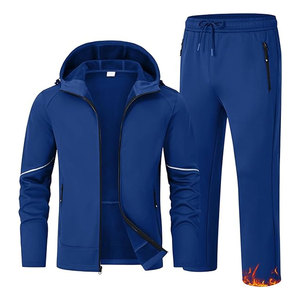 Men's Fleece Lined Tracksuits <b>Hooded</b> Winter Sweatsuits 2 Piece Set, Full <b>Zip</b> Jacket and Athletic Jogger Pants Outfit Warm Casual - Product Image 1