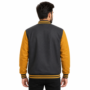 Veste d'hiver pour homme, design sportif respirant et antibactérien, en laine et cuir, réversible, chauffante, écologique - Product Image 2