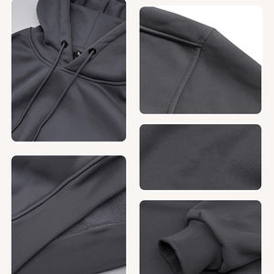 Sudaderas con capucha para hombre, 100% algodón, gruesas, estilo francés, de lujo, de alta calidad, extragrandes, personalizadas con serigrafía. - Product Image 5