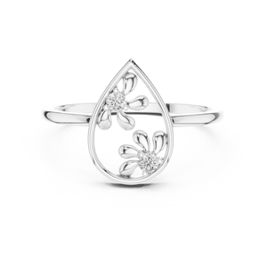 14K Elegant Party Wear <b>Ring</b> in Silver <b>CZ</b> Jewelry - Product Image 4