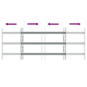 Rejilla de Seguridad Ajustable de 3 Barras Cruzadas para Ventanas de 27.6'' a 41.3'' - Product Image 5
