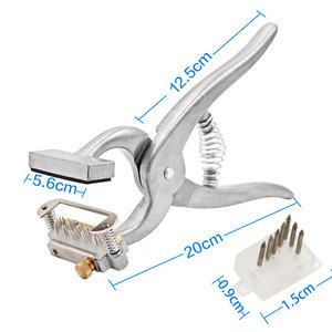 Kit de Pinzas para Tatuajes en Orejas de Cerdo, Herramienta Veterinaria de Identificación Animal con Números y Letras, Pinza de Tatuaje de Acero Inoxidable - Product Image 2