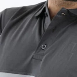 Camisa de Hombre de Color Sólido, Ecológica, de Lona, Poliéster/Algodón, Ajuste Cómodo, Ligera, Manga Corta - Product Image 5