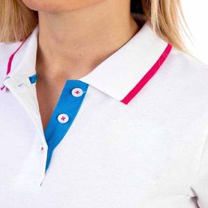 Polos de Manga Corta para Mujer de Alta Calidad, Personalizados, en Tela Jersey Transpirable y de Secado Rápido, con Estampado Informal y Decoración con Logotipo - Product Image 3