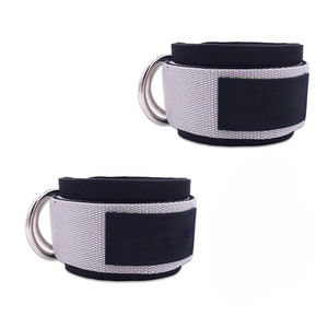Sangles de cheville WEBSON Sports en nylon rembourrées avec anneau en D, antidérapantes, respirantes, à boucle réglable, unisexe, pour entraînement sur machine à câbles - Product Image 1