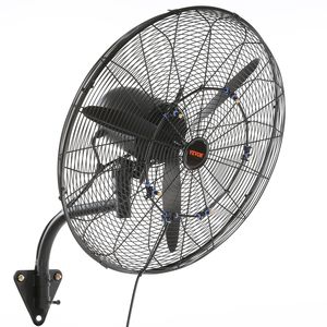 24-Inch Wall-Mount <b>Misting</b> <b>Fan</b> 3-Speed High Velocity Max 7000 CFM Waterproof Oscillating <b>for</b> Commercial Residential Black ETL - Product Image 1